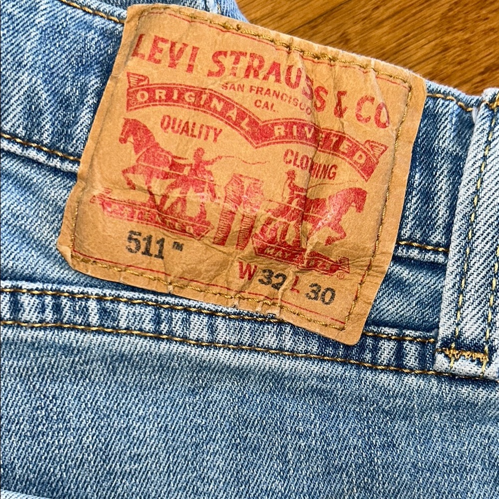 Levi's 511 Slim Fit Jeans Men's 32x30 Medium Wash Stretch Denim Blue - Picture 2 of 7